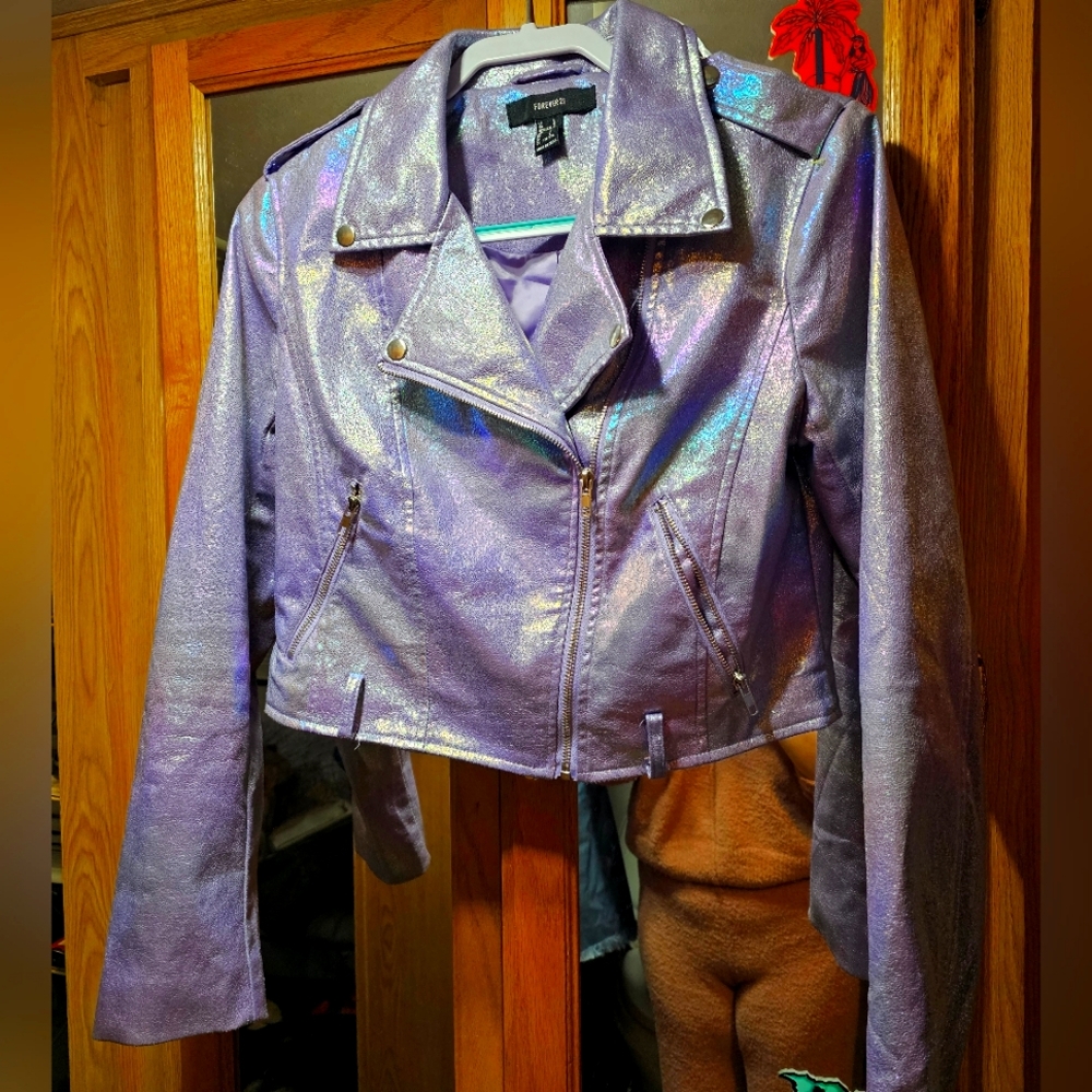 Iridescent purple jacket